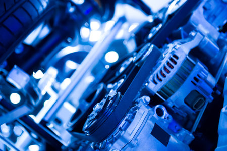 An engine of a modern car.