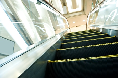 modern steps of moving business escalator の写真素材