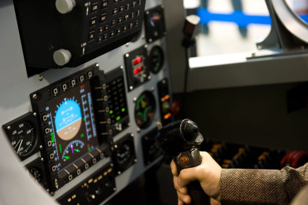 Inside the flight deck during take-off.
