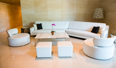 Modern interior of a zone of rest in hotelのeditorial素材