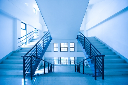 Modern stairs in a building のeditorial素材
