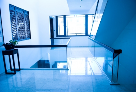 Interior corridor of a modern house.のeditorial素材