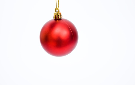 Red christmas ball isolated on white background.
の写真素材