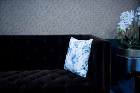 detail of couch and pillow .の写真素材