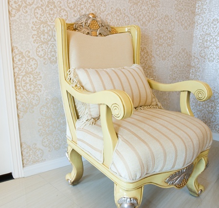 Interior design with a elegant armchair on the rich background. 
の写真素材