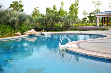 Rest and relax by the poolのeditorial素材