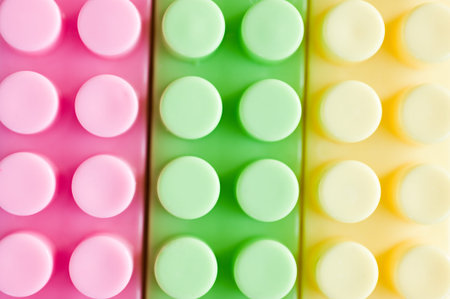 colorful of plastic construction background. の写真素材