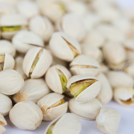 large group of shelled pistachio.の写真素材