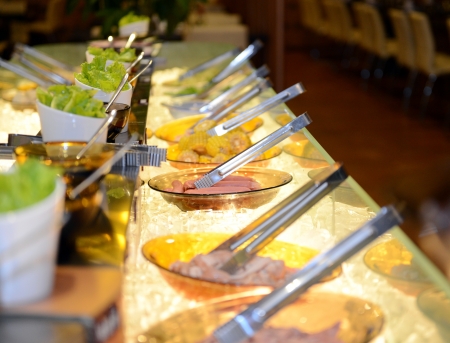 diverse food essentials in Korean restaurant.の写真素材