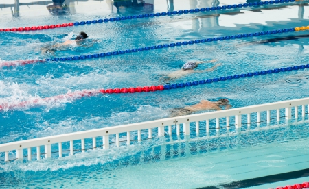 Man swimming during a competition のeditorial素材