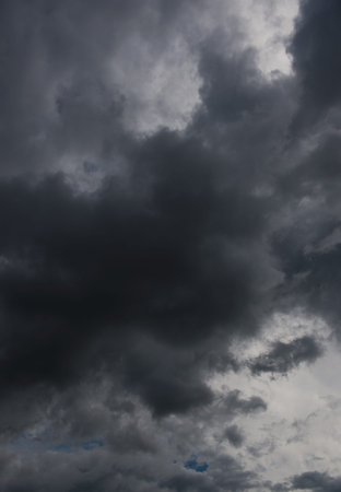 Background of dark clouds before a thunder-storm 