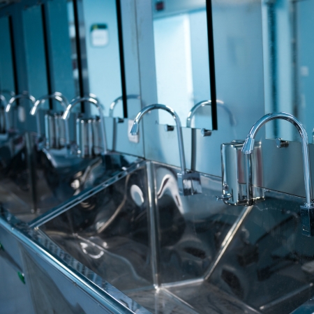 A hospital surgery wash station の写真素材