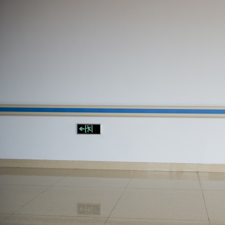 empty corridor in a hospital.の写真素材