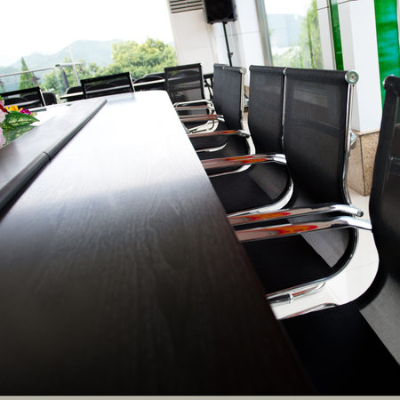 Conference table and chairs in meeting room