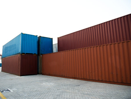 Lot's of cargo containers at the docks