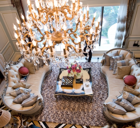 Top view of luxury living room.のeditorial素材