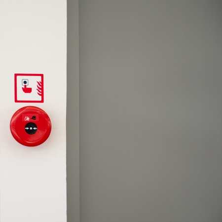 Fire alarm on the wall.の写真素材