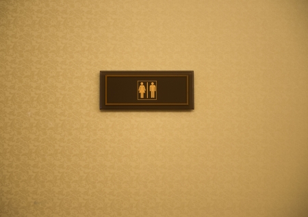Toilet sign on the wall.の写真素材