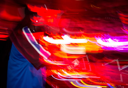 Dj mixing in nightclub at party.