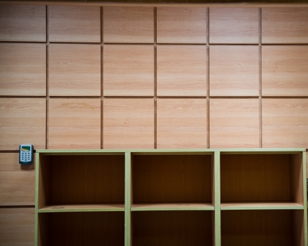 Rows of drawers in a hospital.の写真素材