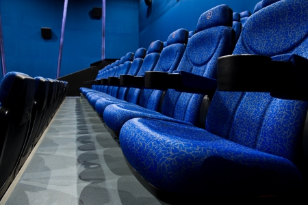 Empty rows of streets in a cinema/theater.のeditorial素材