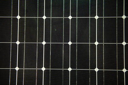 close-up of solar panels.の写真素材