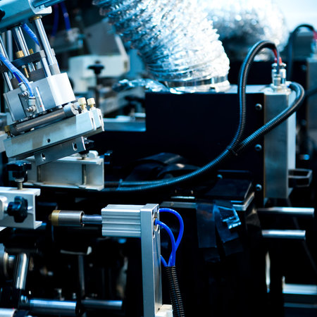 detail of a modern CNC machine