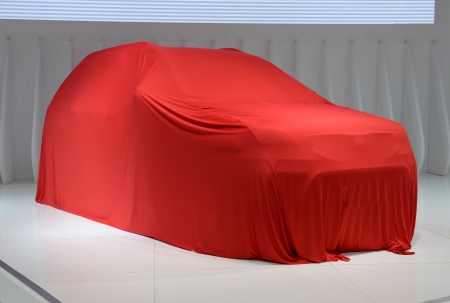 New car presentation at the auto shows.のeditorial素材