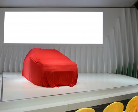 New car presentation at the auto shows.のeditorial素材