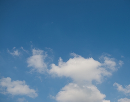 White clouds in the blue sky.の写真素材