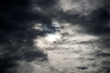 Background of dark clouds before a thunder-stormの写真素材