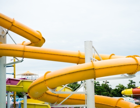 Water slide in a funfair park.のeditorial素材