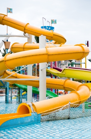 Water slide in a funfair park.のeditorial素材