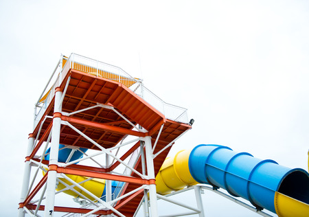 Water slide in a funfair park.のeditorial素材