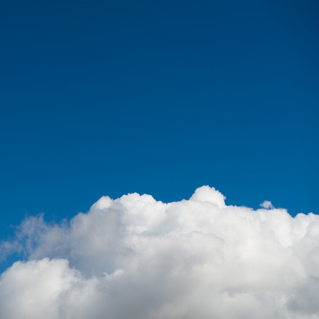 White clouds in the blue sky.の写真素材