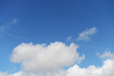 White clouds in the blue sky.の写真素材