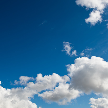 White clouds in the blue sky.の写真素材