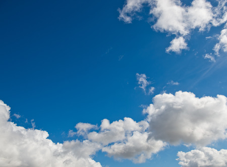 White clouds in the blue sky.の写真素材