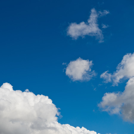 White clouds in the blue sky.の写真素材
