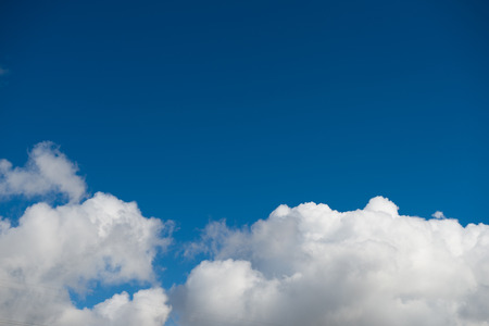 White clouds in the blue sky.の写真素材