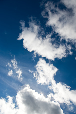 White clouds in the blue sky.の写真素材