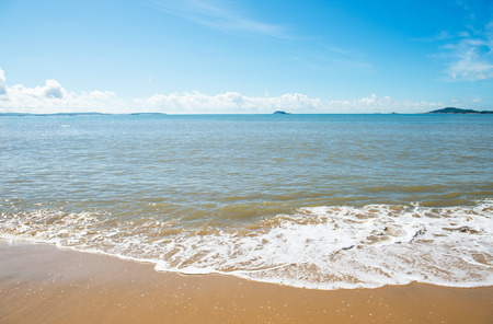 beach and sea in China. daylight relaxation landscapeの写真素材