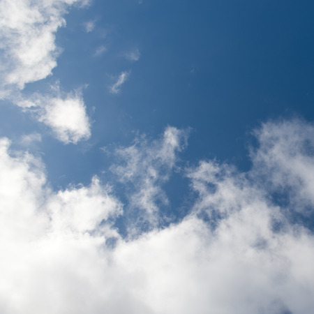 White clouds in the blue sky.の写真素材