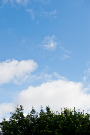 white clouds against blue sky for background.の写真素材