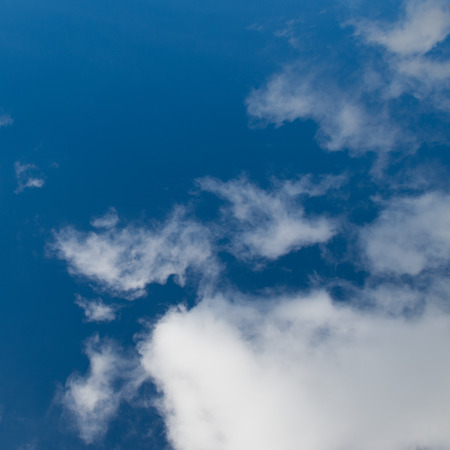White clouds in the blue sky.の写真素材