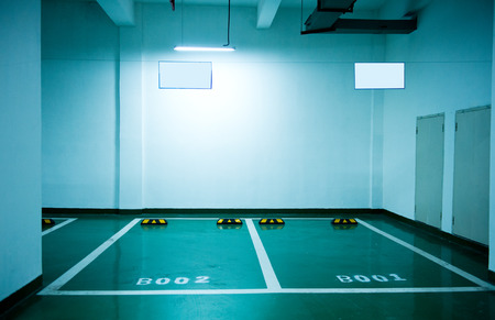 Parking lot in an underground garageのeditorial素材