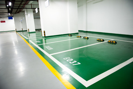 Parking lot in an underground garageのeditorial素材