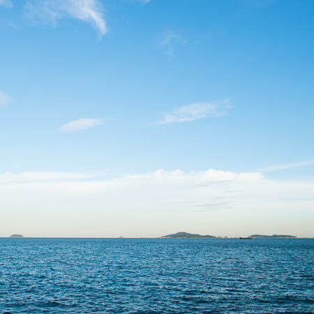 Blue sea and sky for background.の写真素材