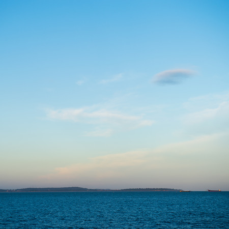 Blue sea and sky for background.の写真素材