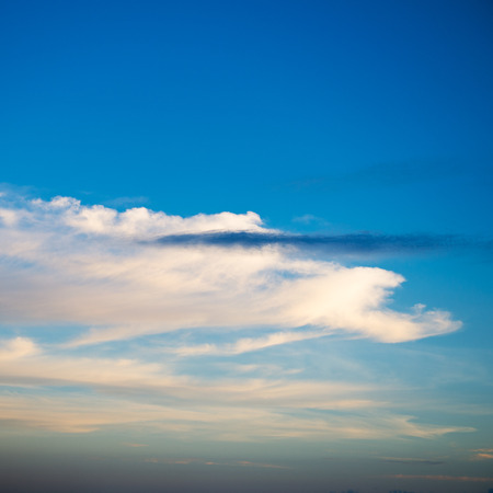 White clouds in the blue sky.の写真素材